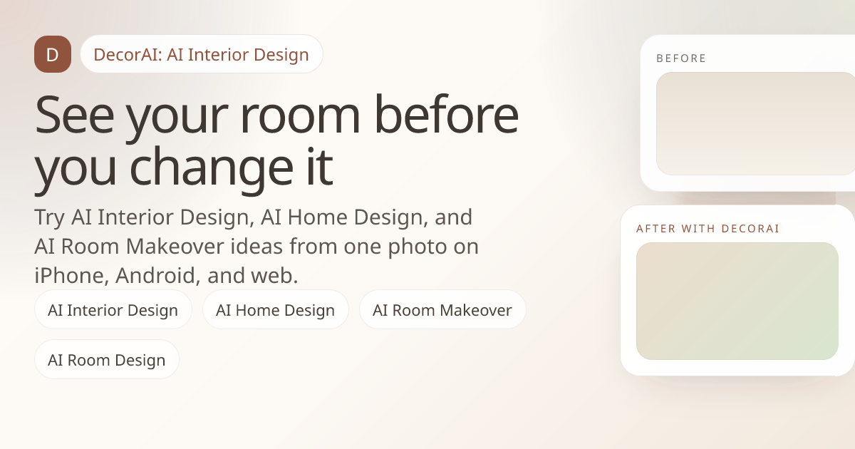 DecorAI: AI Interior Design App for Room Makeovers